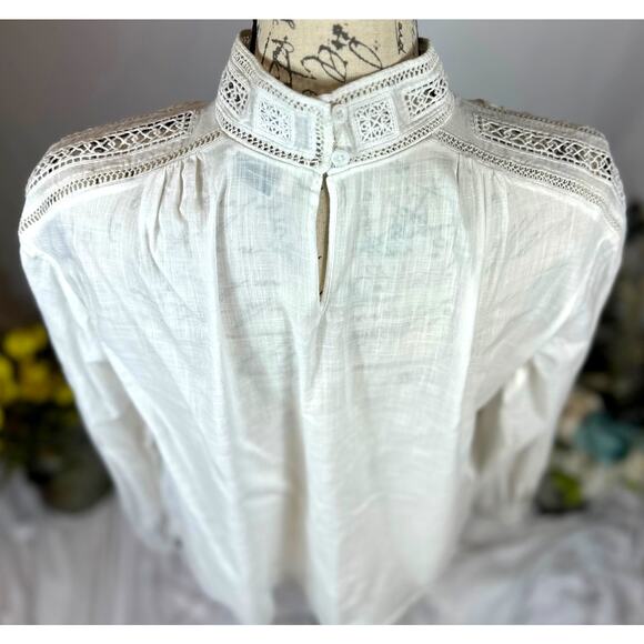 Zadig & Voltaire Teddy Eyelet Trim Blouse Judo M - Picture 13 of 16